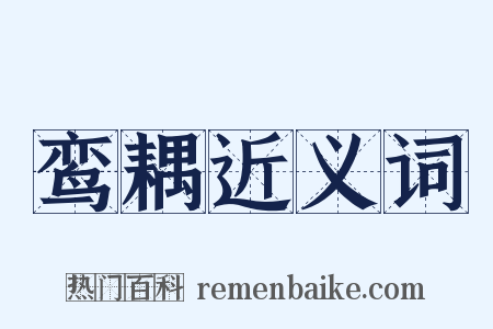 鸾耦近义词是什么意思的图片